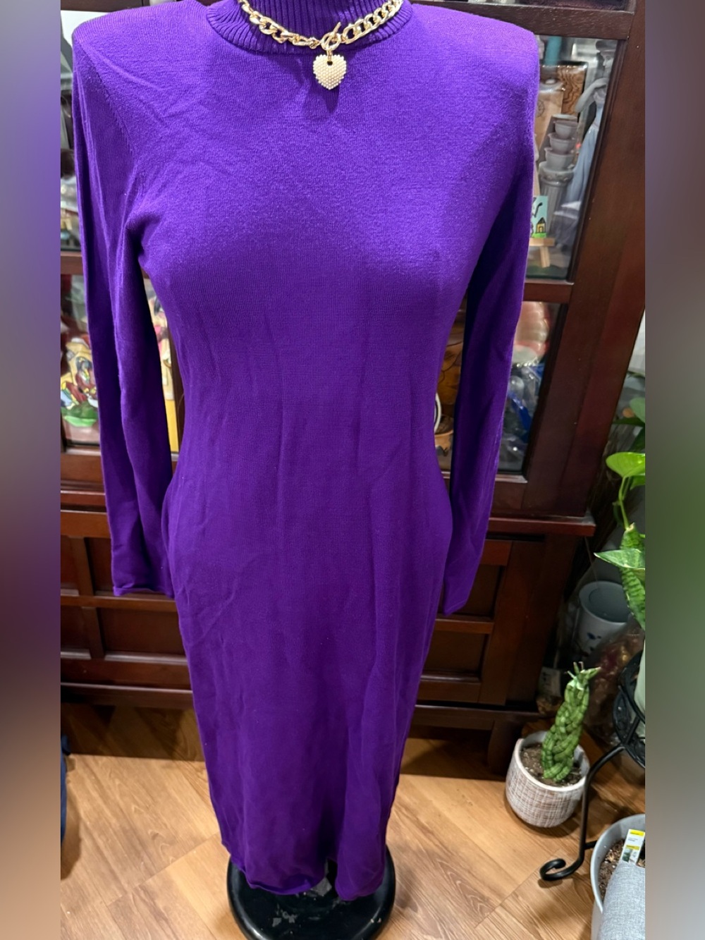 Sergio Hudson x Target Dress Women's Strong Shoulder Sweater Midi medium  Purple